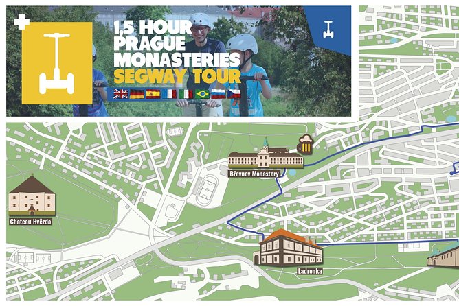 1.5h Small Group Segway Tour & Free Taxi Transfer ️with PragueWay - Stop 4: Brevnovsky Klaster, Saint Margaret Basilica, and Benedict-style beer culture