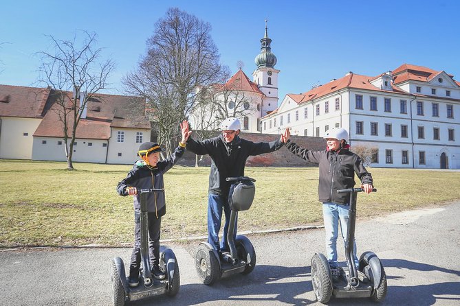 3h Small-Group Segway Tour & Free Taxi Transport ️with PragueWay - Stop 4: Břevnov Monastery, Saint Margaret’s Basilica, and Benedikt beer
