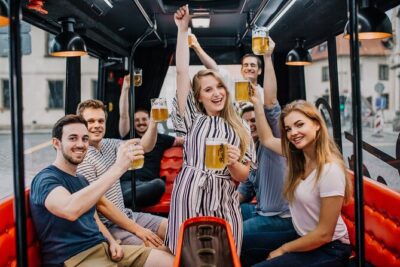 Adults-only Prague Beer Bus Tour - The Onboard Beer: Gwern 10° and a No-Stress Party Setup
