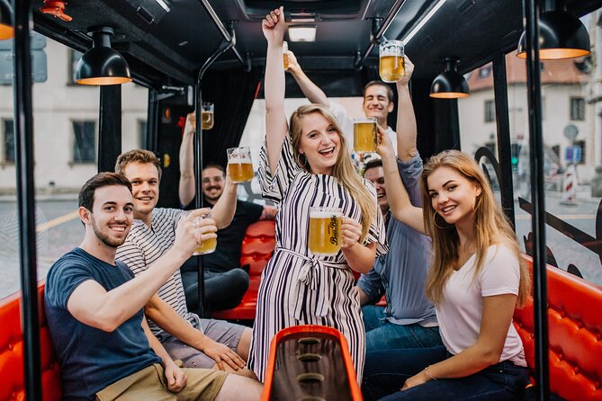Adults-only Prague Beer Bus Tour - The Onboard Beer: Gwern 10° and a No-Stress Party Setup