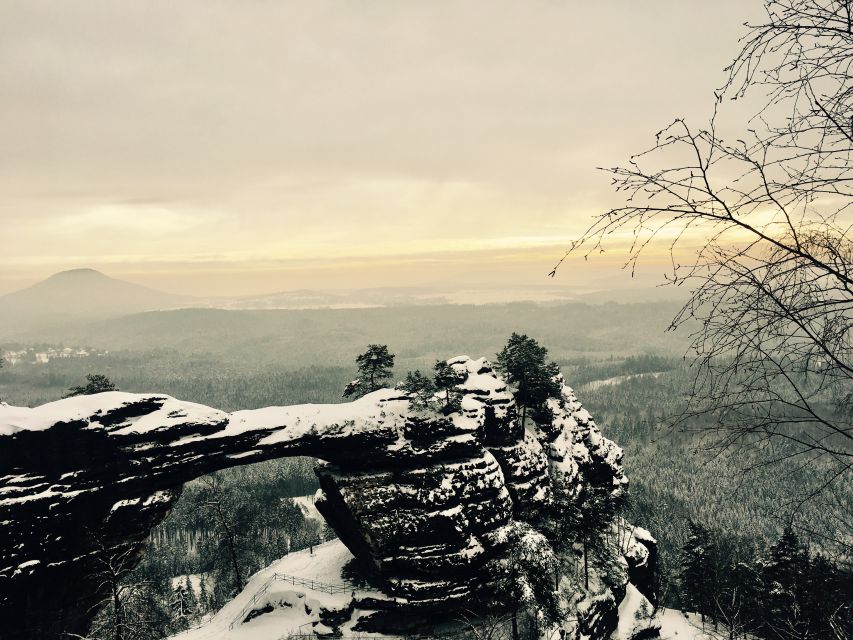 Bohemia & Saxon Switzerland Winter Day Tour from Prague - Pravčická brána in Bohemia: hiking to Europe’s largest natural sandstone arch