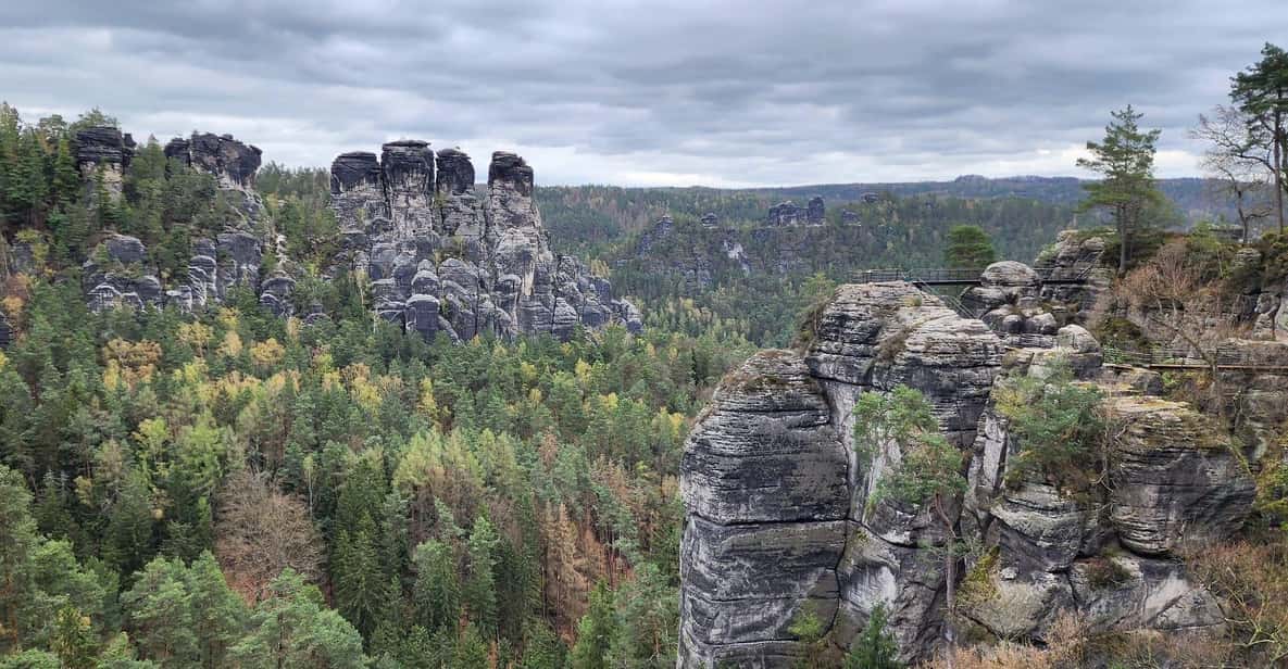 Day trip from Prague to Bohemian and Saxon Switzerland - Falcon’s Nest entry and the viewpoint moment