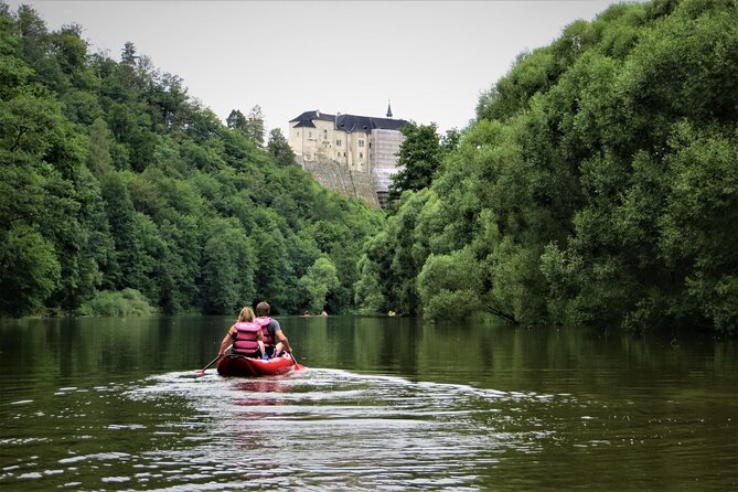 Easy Canoe Mission to the Sazava River from Prague Day Trip - The gorge on the Sazava: forests, rocks, and those riverside cabins