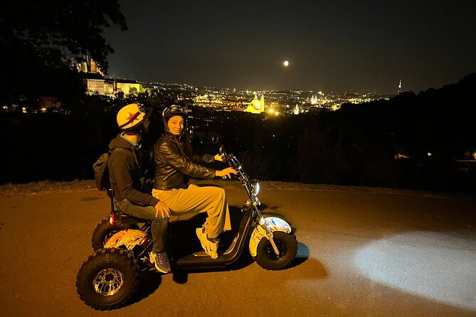 Electric Trike Night Tour in Prague - Live Guided - Letná Viewpoint and the Five-Bridge Line