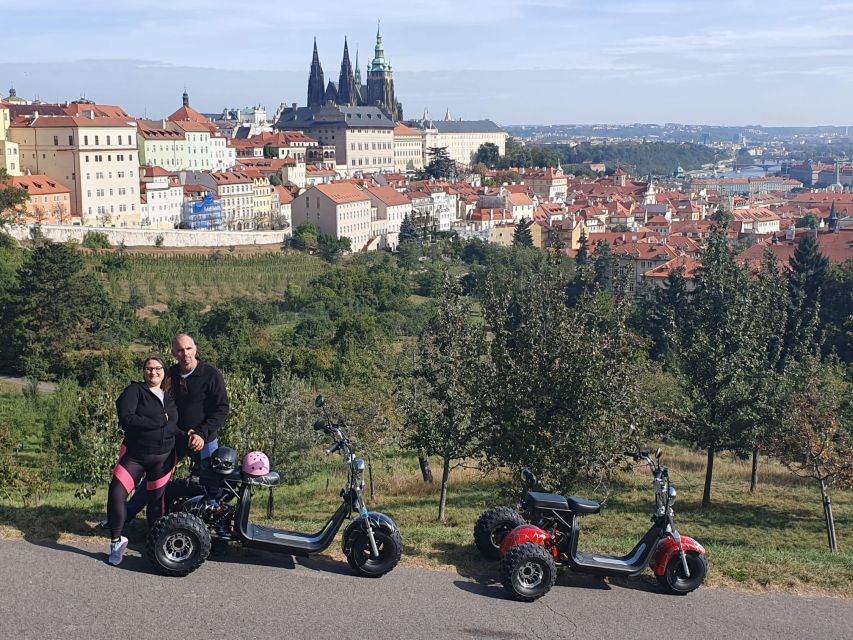 Electric Trike Sunset Prague Tour - Wenceslas Square and Powder Tower: starting with the big, iconic signals