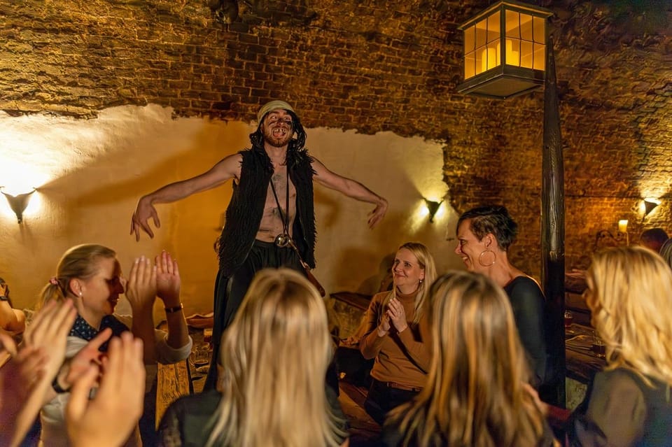 From Prague: Medieval Dinner, Show, Castle and Brewery - Dětenice Castle: Baroque rooms, hunting trophies, and a crowd check