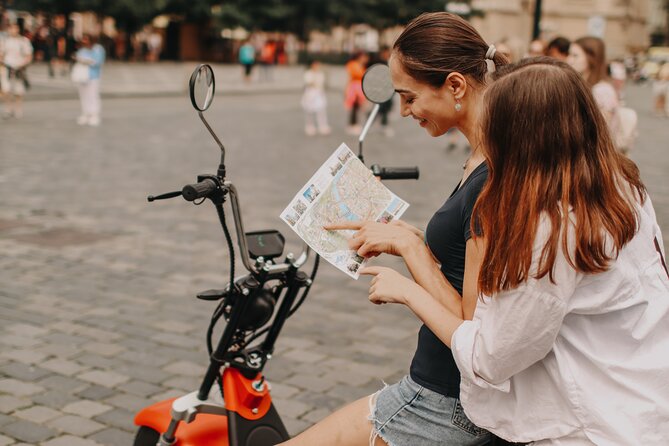 Guided sightseeing e-scooter tour of Prague: 2 hours - Chotek Gardens to Hradčany: easy riding between calm green moments