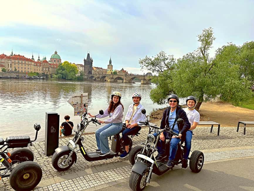 Heart of Prague tour on Tricycle electric scooter - Charles Bridge Views: Big Icon Energy, Less Foot-Slogging