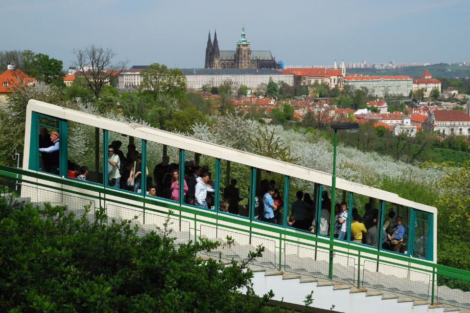 Mozart's Prague: Old Town, Lesser Town & Czech Museum Tour - Funicular views to Petrin: getting the geometry of the city