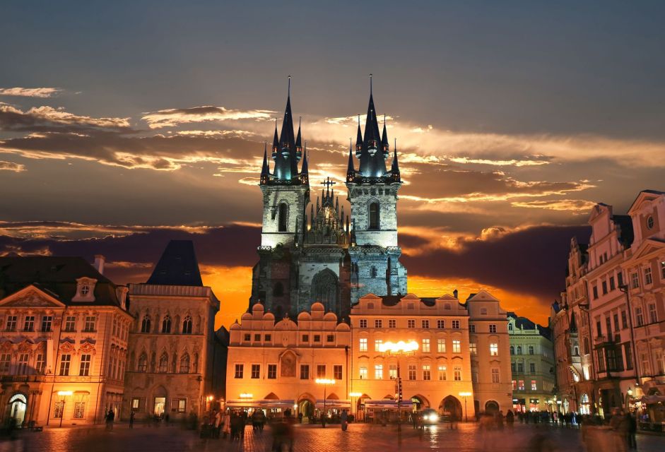 Panoramic Views of Prague Evening Walking Tour - Charles Bridge at night: the Prague Castle view you came for