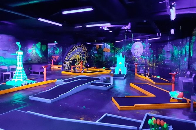 Prague Black Light Mini Golf Admission Ticket - Food, drinks, and saving time in the middle of your day
