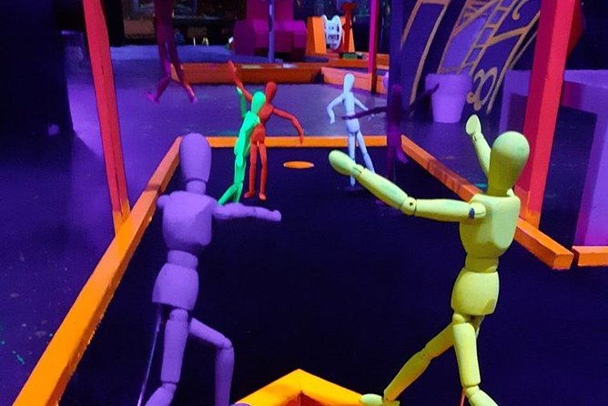 Prague Black Light Mini Golf and Games with free Drinks - Black light mini golf in Prague, right where the action is