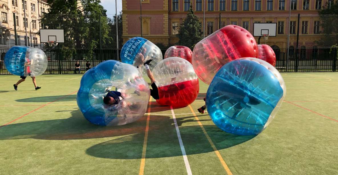 Prague: Bubbles football in city centre of Prague - Prague Bubble Football in the City Centre: What One Hour Is Like