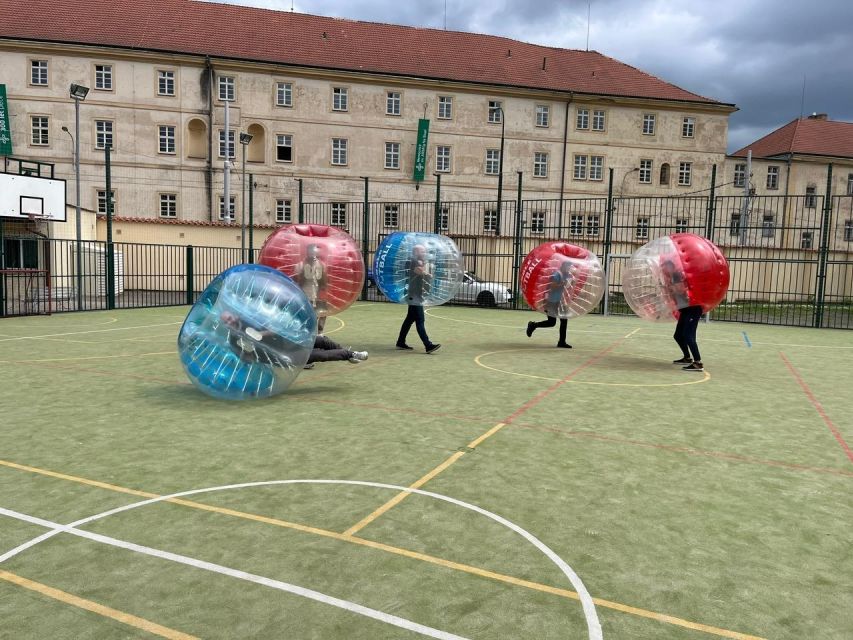 Prague: Bubbles football in city centre of Prague - Bubble Balls, Knee Protection, and Water: What You’re Actually Provided