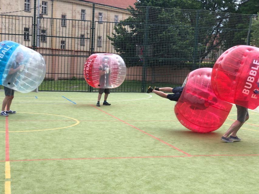 Prague: Bubbles football in city centre of Prague - Game On: Bubble Football Plus British Bulldock and Last Man Standing