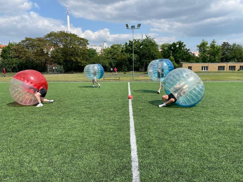 Prague: Bubbles football - Zorb Football in centrum - Changing rooms, knee pads, and the safety talk that matters