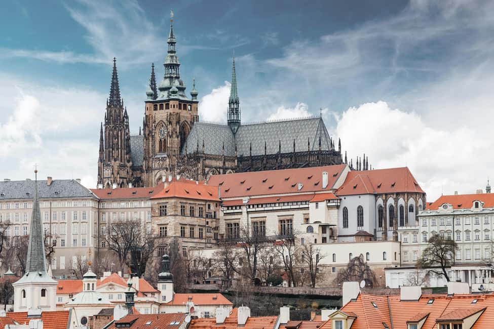 Prague Castle St. Vitus Cathedral, Royal Palace, St. George's Basilica - St. George’s Basilica and the tomb of St. Ludmila