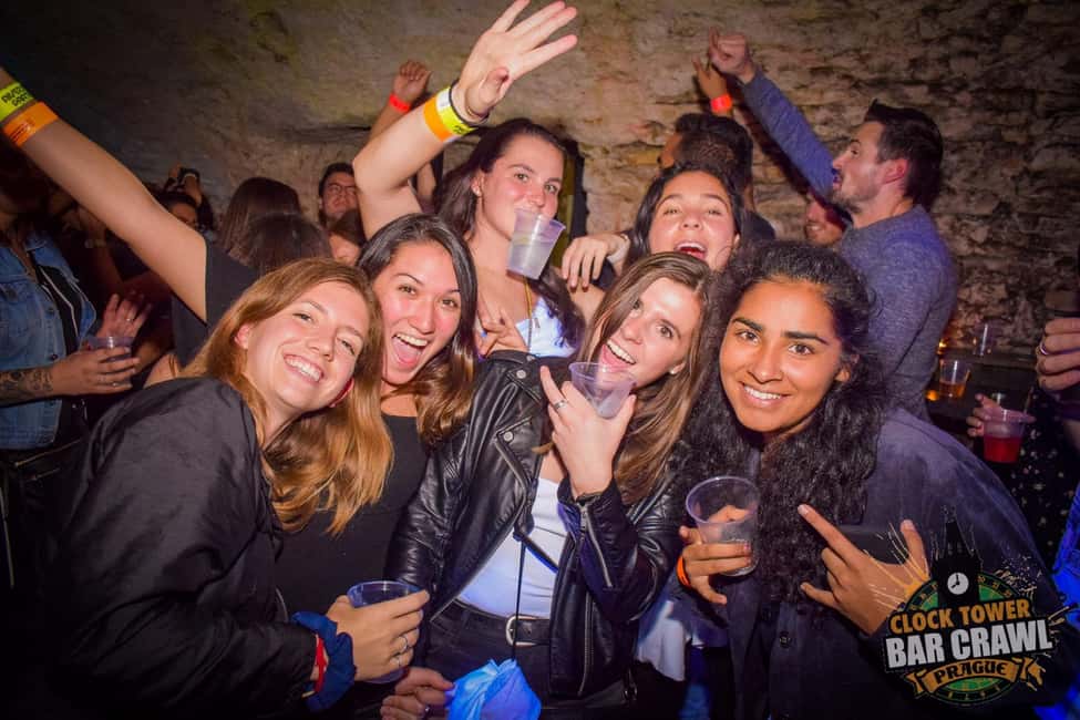 Prague: Clock Tower Bar Crawl with Drinks and Shots - Welcome shots and the point where you switch to buying drinks