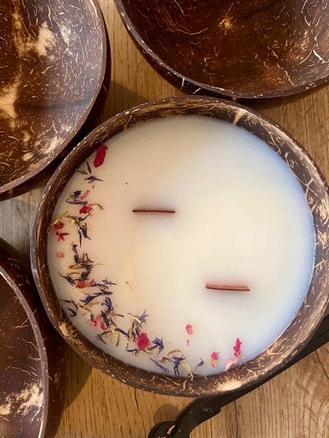 Prague: Coconut Candle Workshop - Decorating that feels personal: colors, dried flowers, spices