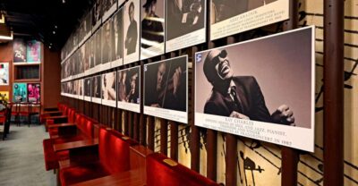 Prague: Concert at Reduta Jazz Club - Saxophone Bar and the golden-sax beer ritual