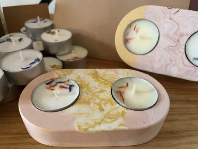 Prague: Craft your unique tea-candle holder set - Jesmonite 101: what you’re casting (and why it matters)