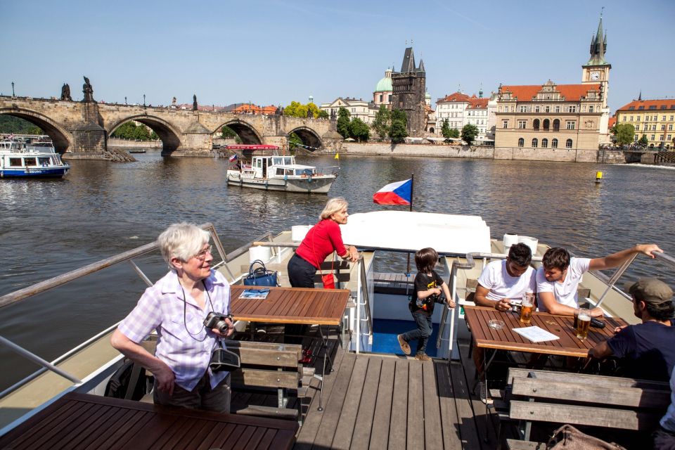Prague Cruise: 1-Hour on the River Vltava - River Vltava Views In One Hour: Charles Bridge, Castle, and Letná Metronome
