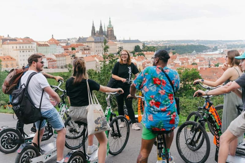 Prague: E-Scooter Grand City & Panoramas Small-Group Tour - Getting Ready at Charles Bridge: Training, Gear, and Your First Minutes