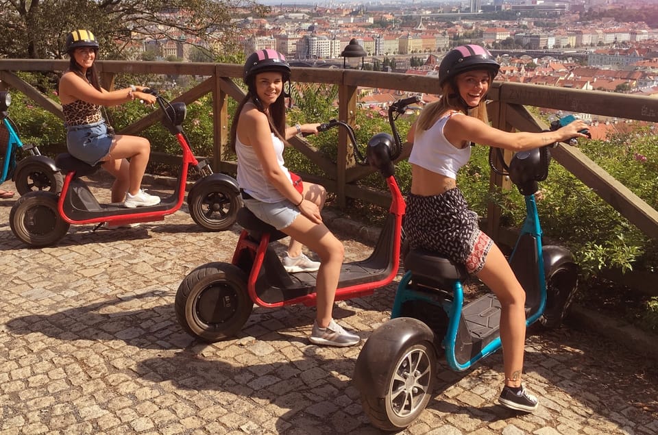 Prague Electric Scooter and eBike Grand Tour - Lennon Wall and Lesser Town: Street Energy Meets Story Stops
