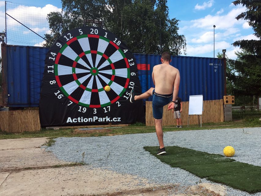 Prague: Giant Football Darts Game with Round of Beers & BBQ - The instructor’s role and language options: why it matters for groups