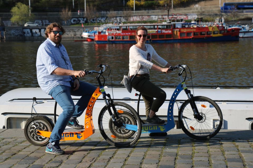 Prague: Grand Segway and eScooter Live Guided City Tour - Petřiny and Strahov Monastery: beer at the top with a big payoff
