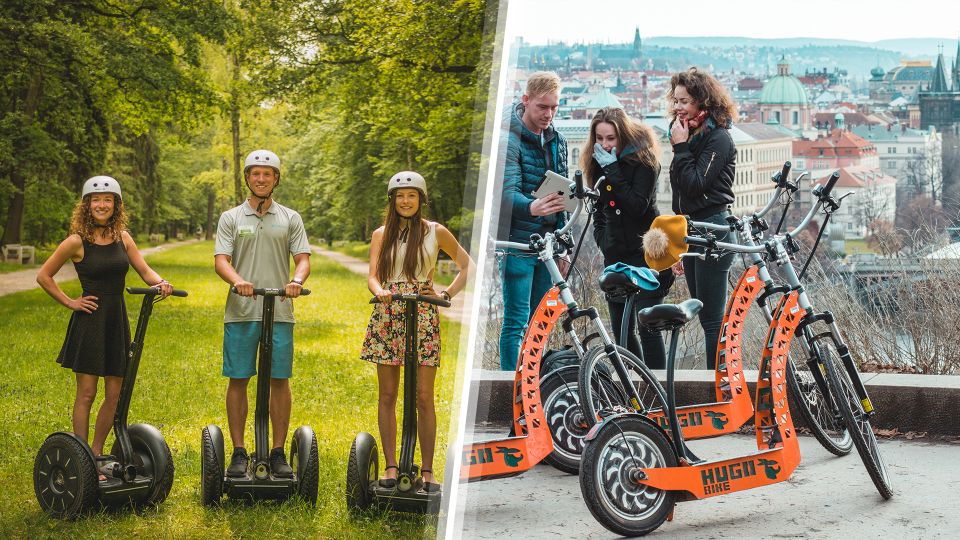 Prague Highlights: Segway & E-Scooter Tour with Taxi Pick-Up - The city-center hits: Lennon Wall, Charles Bridge, National Theatre, and more