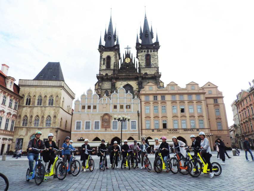Prague: Highlights Tour on e-Scooter or eBike - Old Jewish cemetery, Staronová Synagogue, and Rudolfinium passes