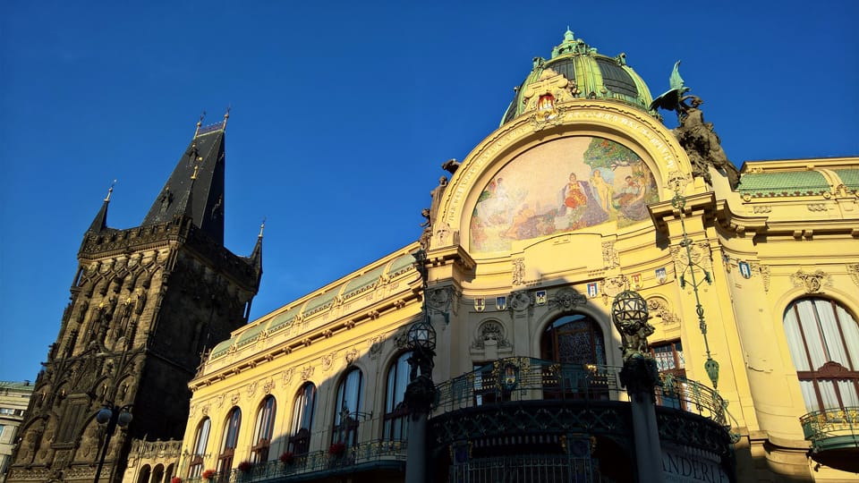 Prague: Old Town Guided Walking Tour and City Boat Ride - Wenceslas Square and National Avenue toward the river