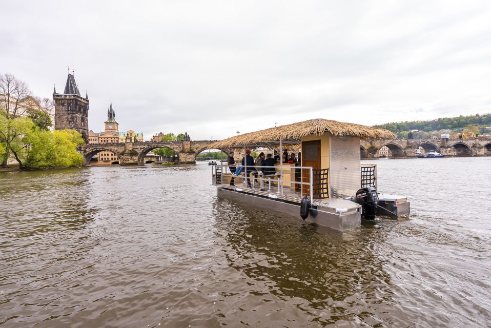 Prague: Party Tiki Boat Sightseeing Cruise with Drinks - Getting there: the meeting point and what to bring
