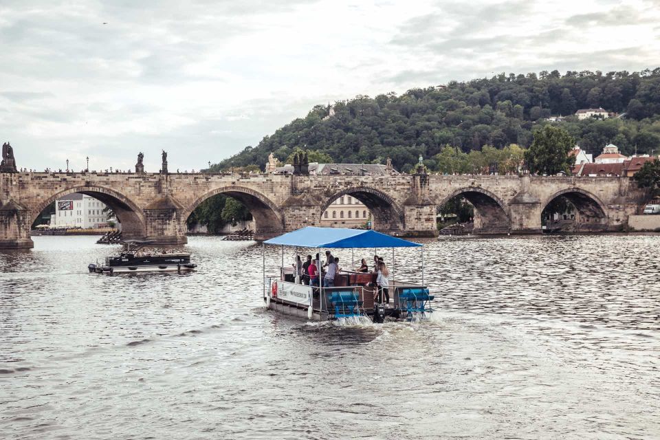 Prague: Private Cycle Boat River Tour with Beer or Prosecco - Cruising Prague from the river: sights in a short time