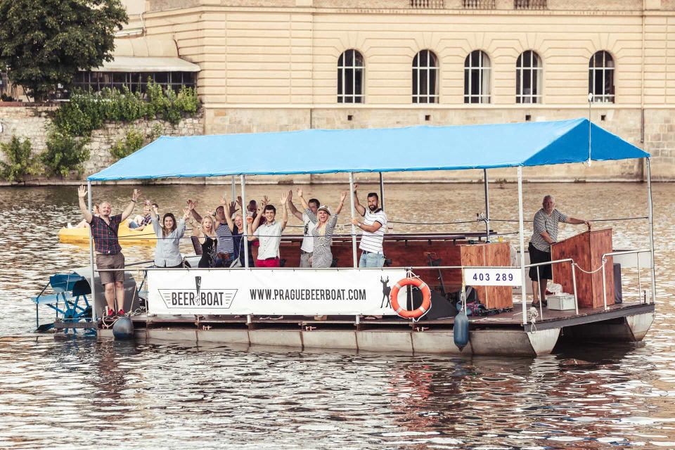 Prague: Private Cycle Boat River Tour with Beer or Prosecco - What the experience feels like for groups and celebrations