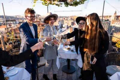 Prague: Sky Bar Aperitivo Menu with Drink & Panoramic Views - Picking your Aperitivo menu: meat, vegetarian, and real snack variety