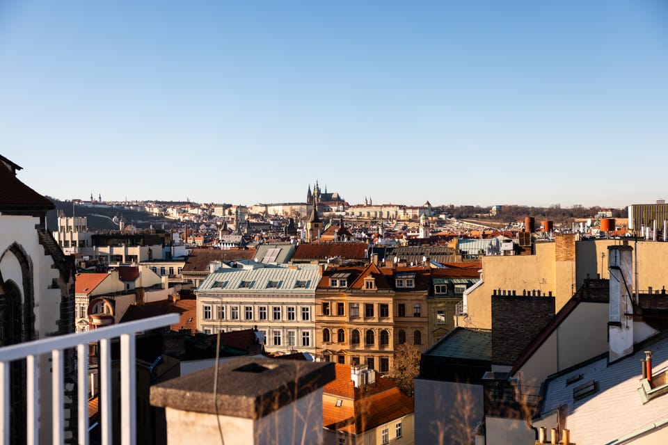 Prague: Sky Bar Aperitivo Menu with Drink & Panoramic Views - Winter comfort: heated igloo access October–April