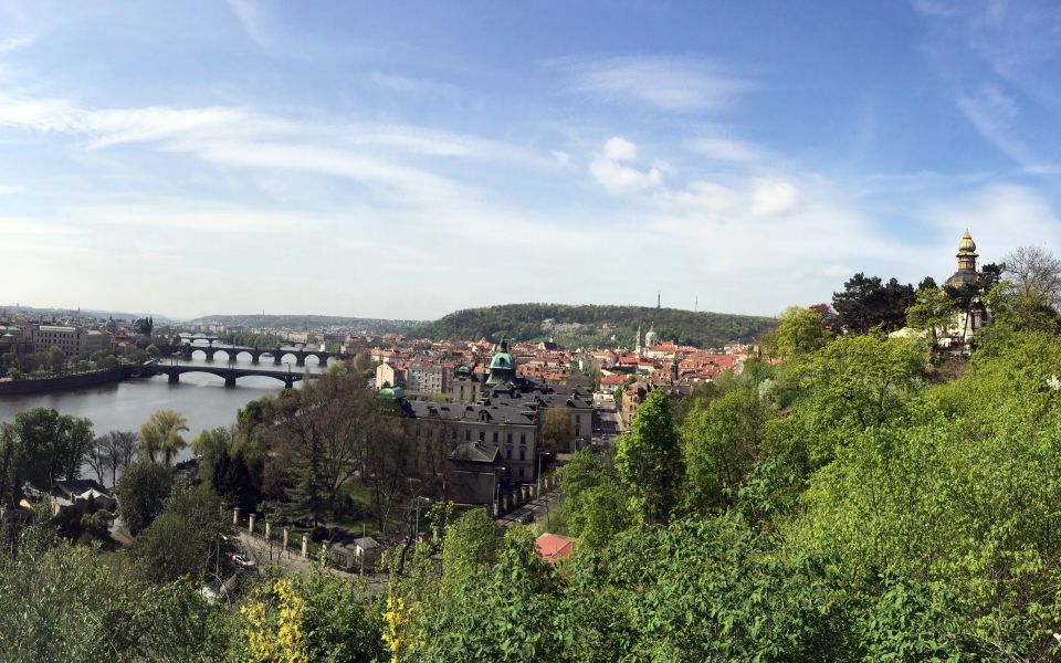 Prague: Stunning Viewpoints, Castle, City & Park E-Bike Tour - New Town and Wenceslas Square: architecture and scale