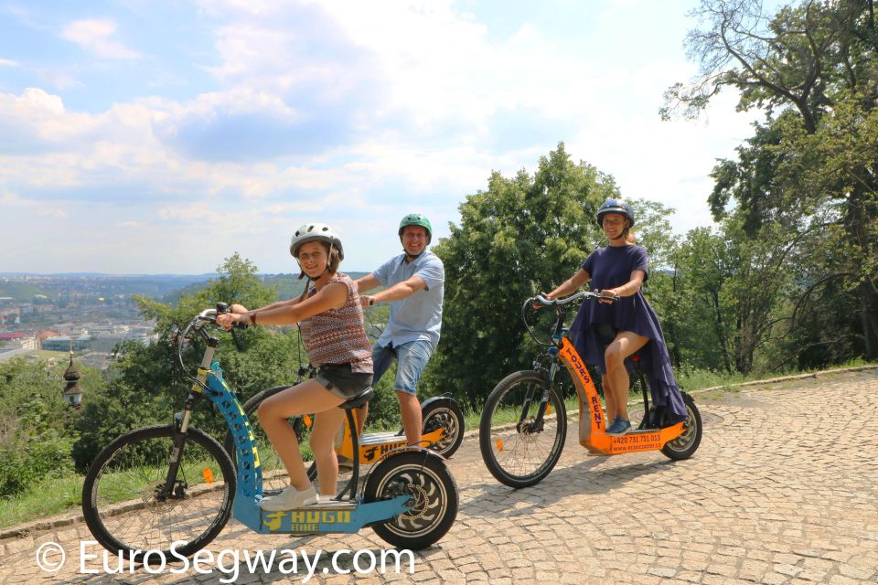 Prague: Tour by Electric Scooter or Cruiser eBike - Letná Park and the Giant Metronome panoramic moment