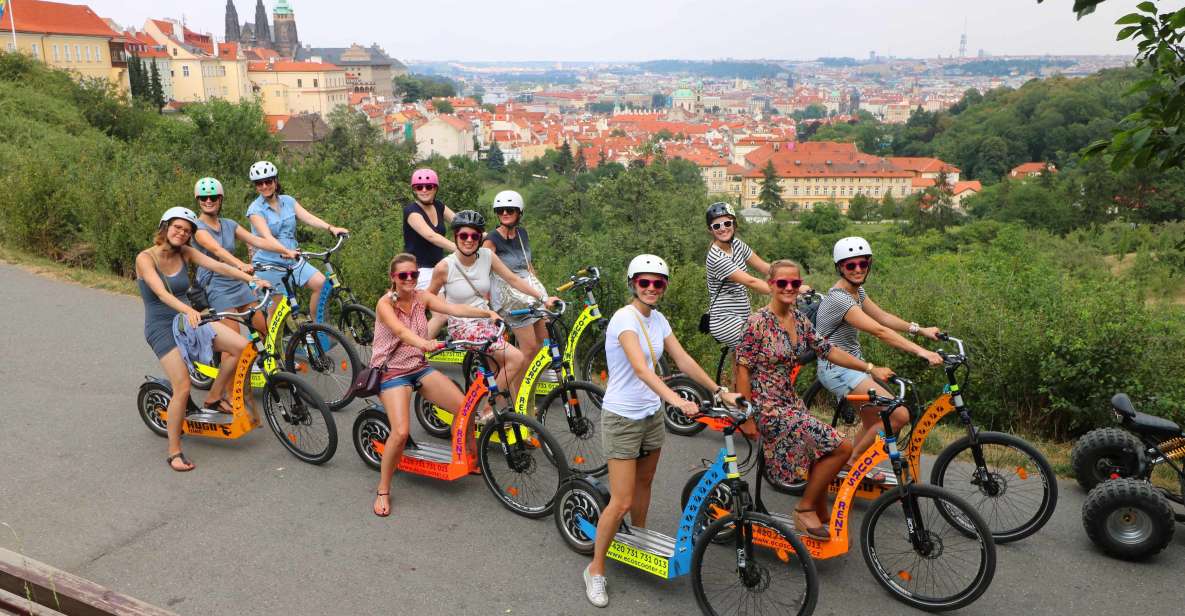 Prague: Tour by Electric Scooter or Cruiser eBike - Strahov Monastery views from Petřín Hill