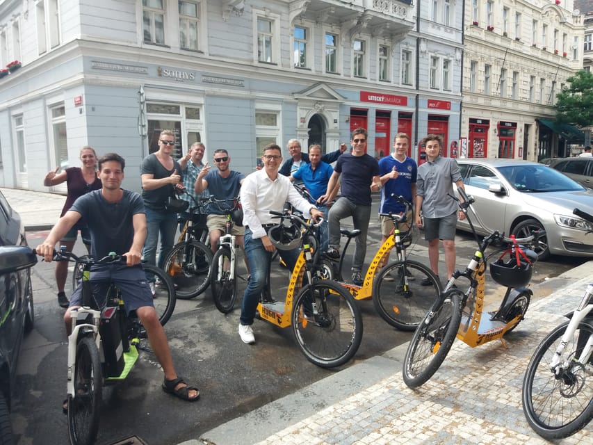 Prague Ultimate e-Scooter City Tour - Meeting Behind Charles Bridge: start point and what you get