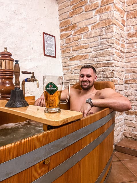 Prague: Ungelt Bernard Beer Spa with Beer & Optional Massage - The Beer Bath Ritual: Your Private Tub, Bubbles, and Unlimited Bernard