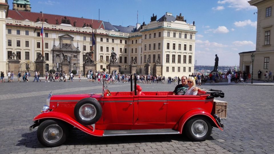 Prague: Vintage Car Ride and Walking Tour - Walking across Charles Bridge: the part most people remember