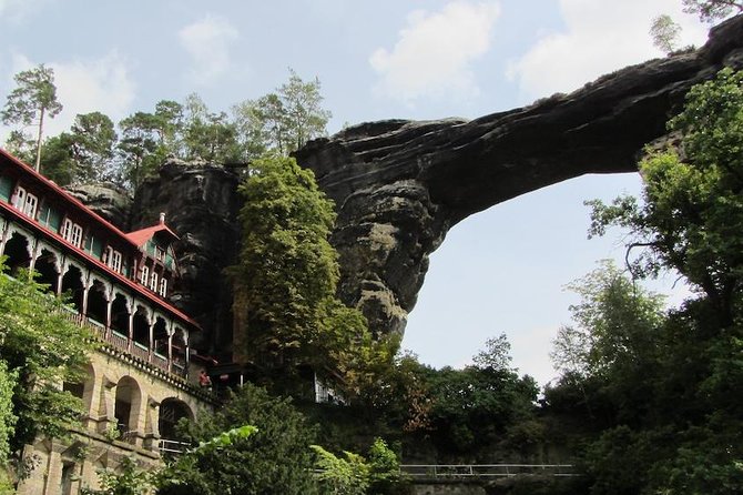Private Bohemian-Saxony Switzerland luxury tour All-Inclusive - Bastei Bridge in Germany: Elbe meanders, boats, and Konigstein Castle