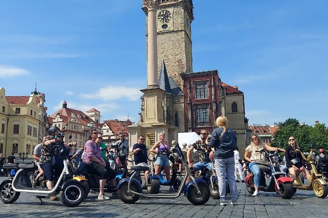 Private live-guided E-Scooter TOURS around Prague - New Town center and the Velvet Revolution