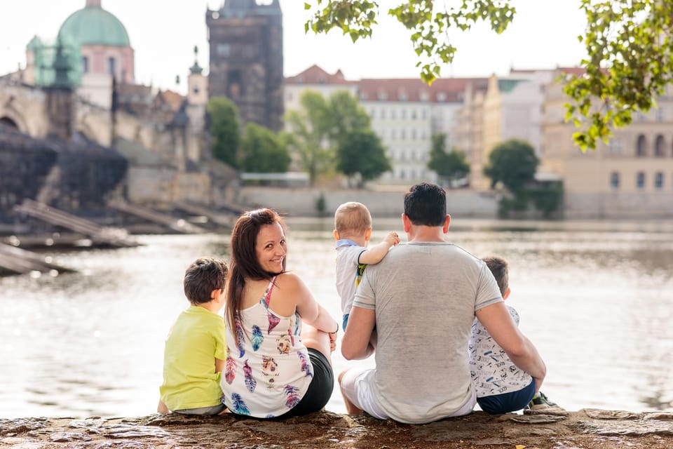 Private Prague Sunrise Photoshoot + Walking Tour - Sunrise portraits with kids: calmer than you’d expect