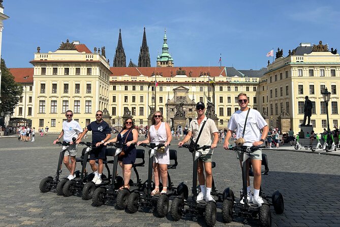 Scooter tours to Prague Castle and views. - Prague Castle square: pass through, look out, and catch the moment if timing lines up