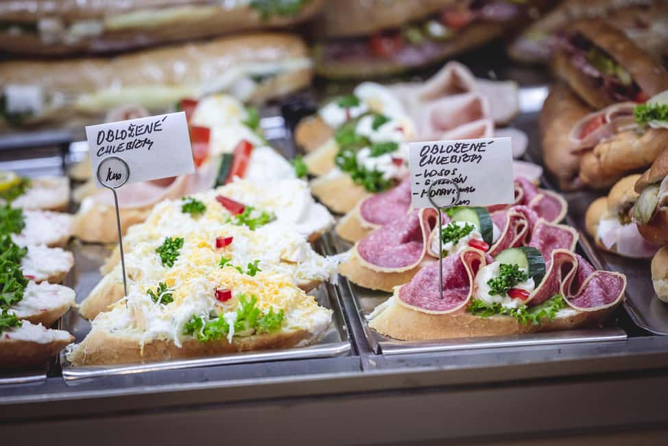 Secret walking Food Tour Prague - Stop 1: Chlebíčky at a traditional deli start