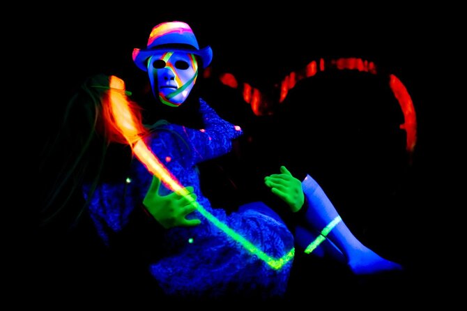 Underground Black Light Theatre Interactive Show in Prague - A Dreamy, Non-Verbal Story in the Dark